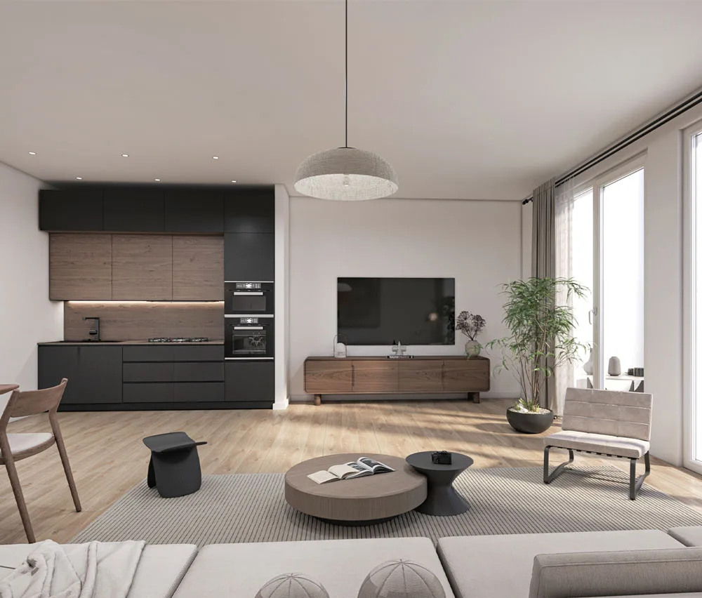 Rheinlicht-rheinlicht bonn neubauprojekt Innenansicht-Apartment-2-Wohnzimmer